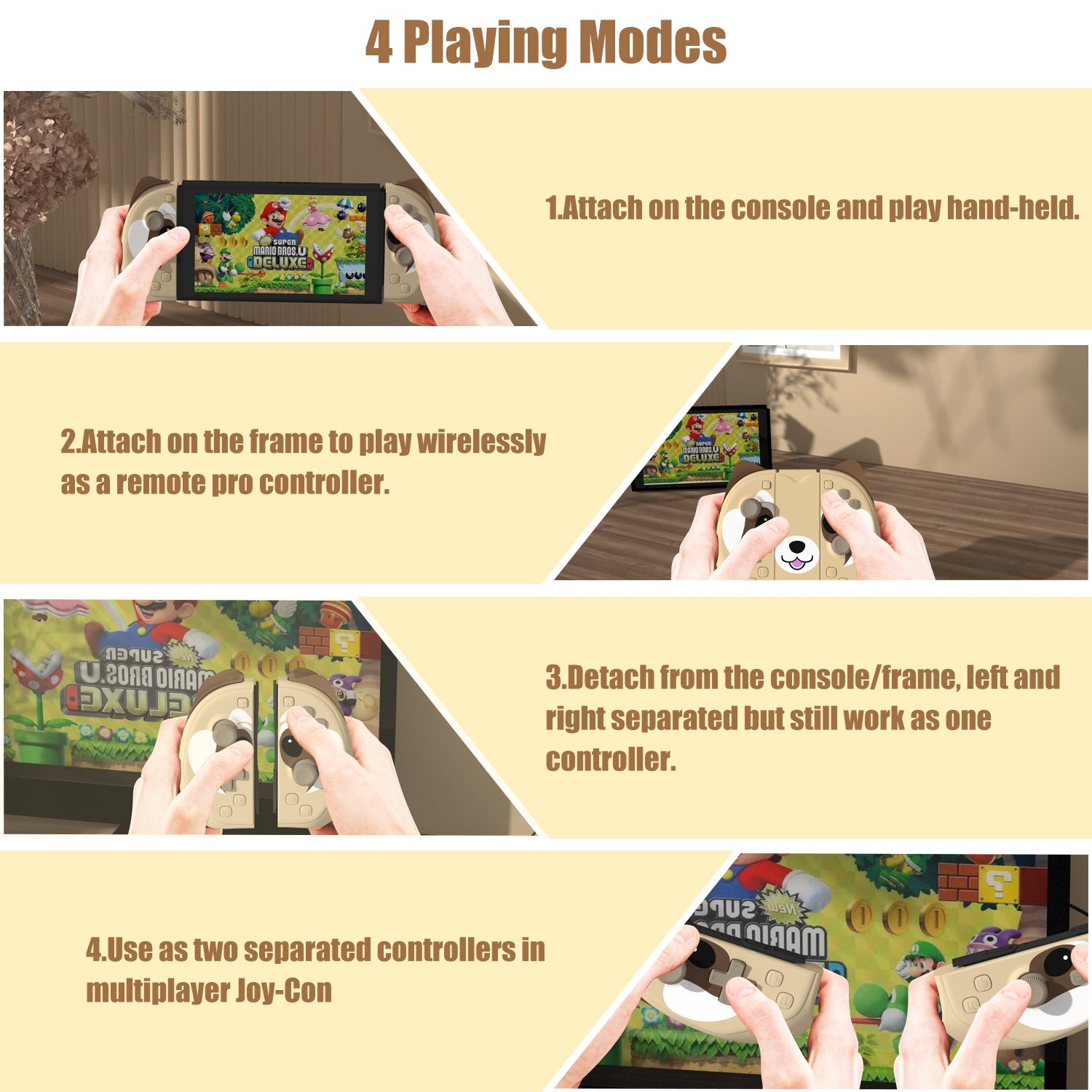 Mytrix Brownie - JoyPad for Nintendo Switch, the Newest Switch OLED, and Switch Lite Mytrix Brownie - JoyPad for Nintendo Switch, the Newest Switch OLED, and Switch Lite